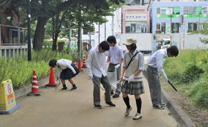 第69回「社会を明るくする運動」清掃ボランティアに参加しました