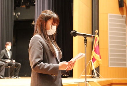 在校生代表歓迎の言葉