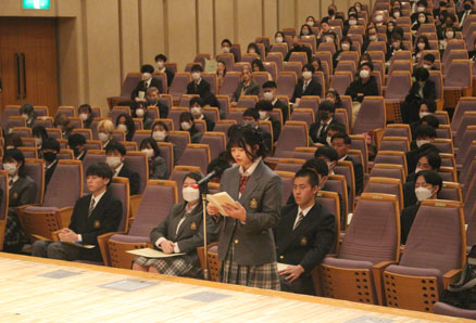 卒業生による答辞