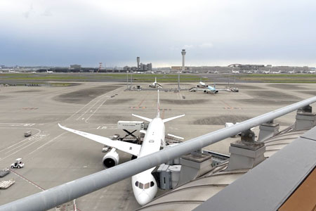 海外語学研修飛行機