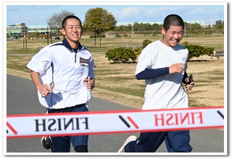 強歩大会の様子（野球部）