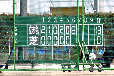 春季大会ブロック１回戦スコアボード
